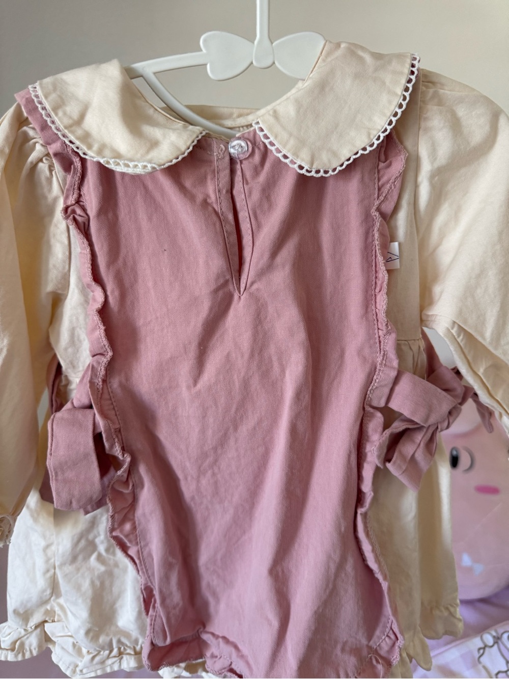 Romantic Rabbit Pink Ruffle Apron Dress set - Picture 4 of 6